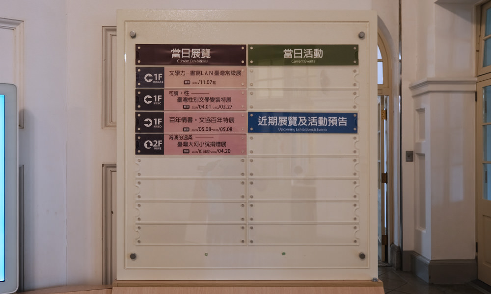 台灣文學館 常設展與當期特展