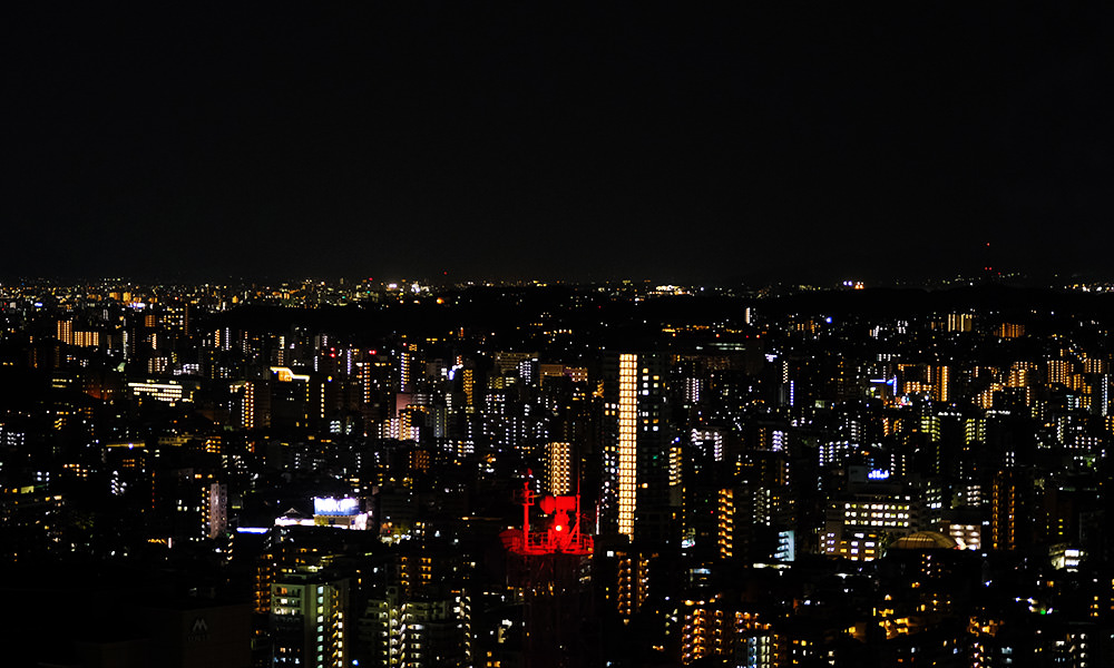 在福岡塔看福岡夜景