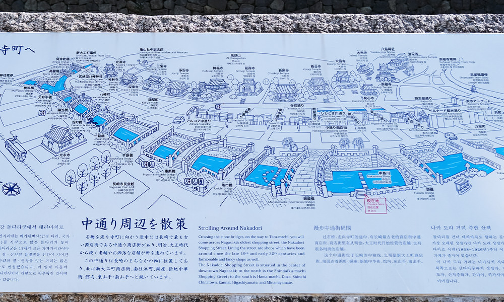 中島川散步地圖