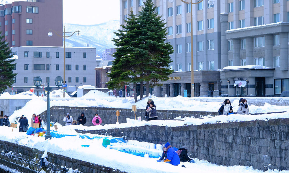 小樽冬天 雪燈之路