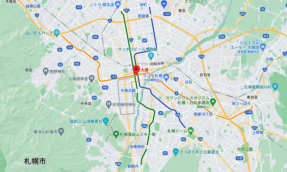 札幌地鐵路線圖