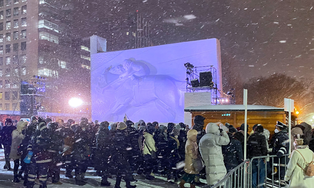 札幌雪祭燈光秀
