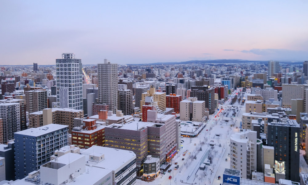 札幌電視塔冬天景色