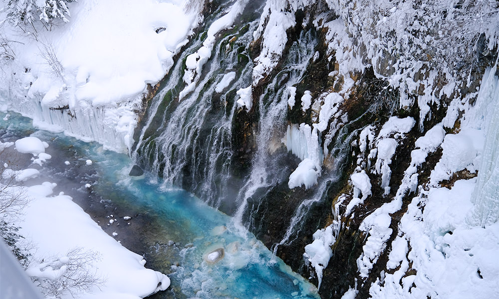 北海道冬天景點 白鬚瀑布
