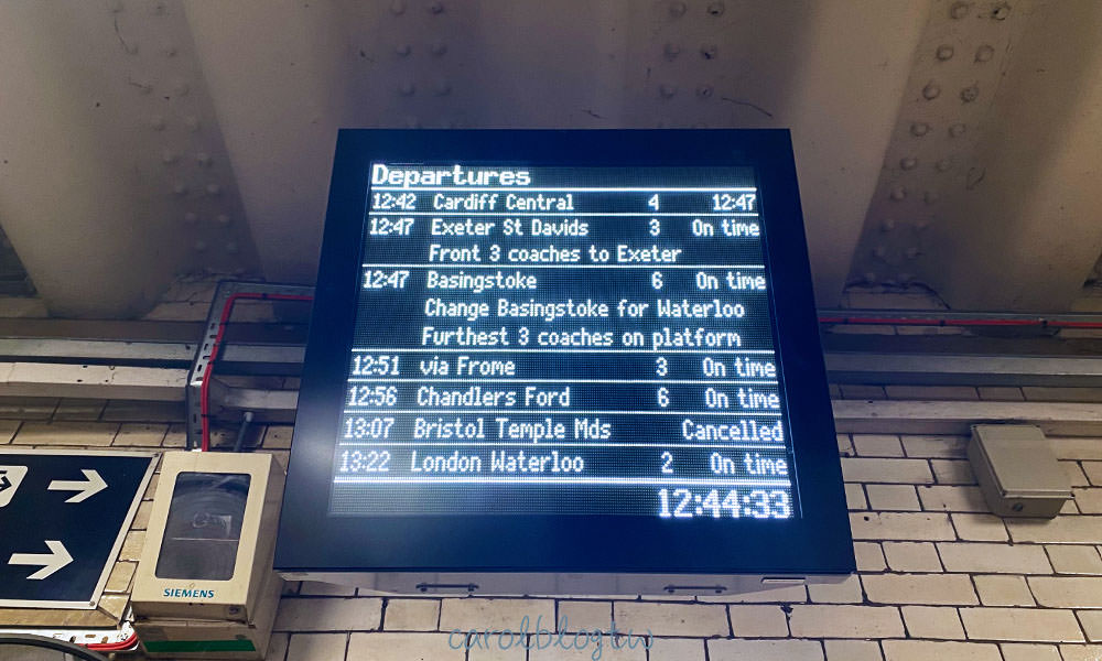 英國火車站時刻表怎麼看
