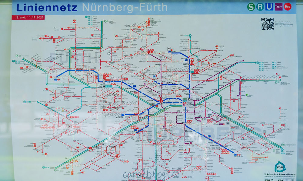紐倫堡地鐵路線圖